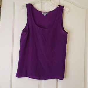 Adam Douglass Silk Purple Sleeveless Top